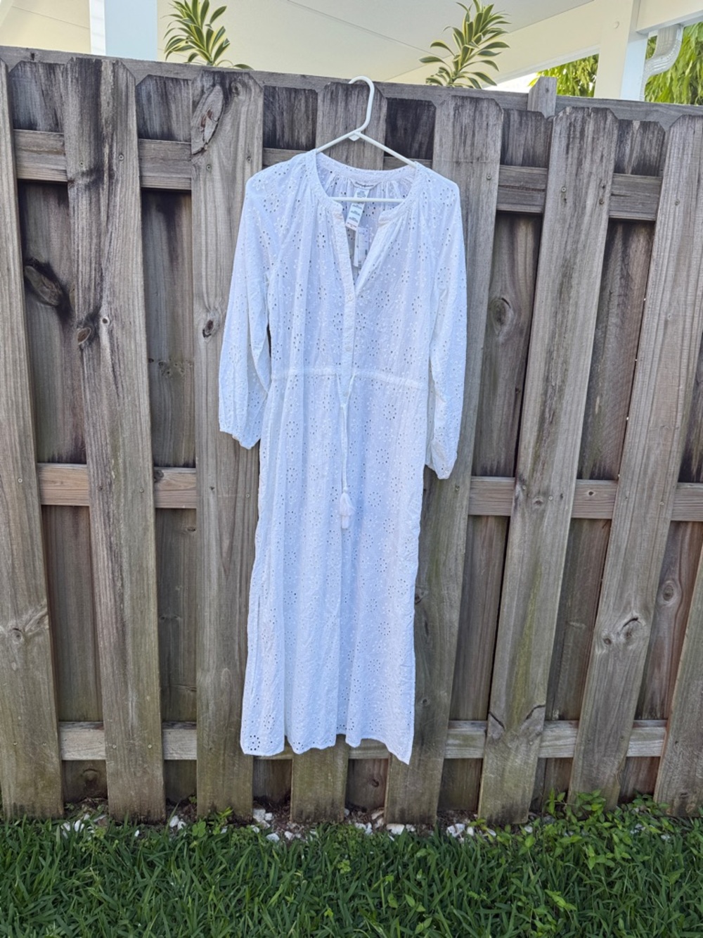 Tommy Bahama White Eyelet Midi Dress